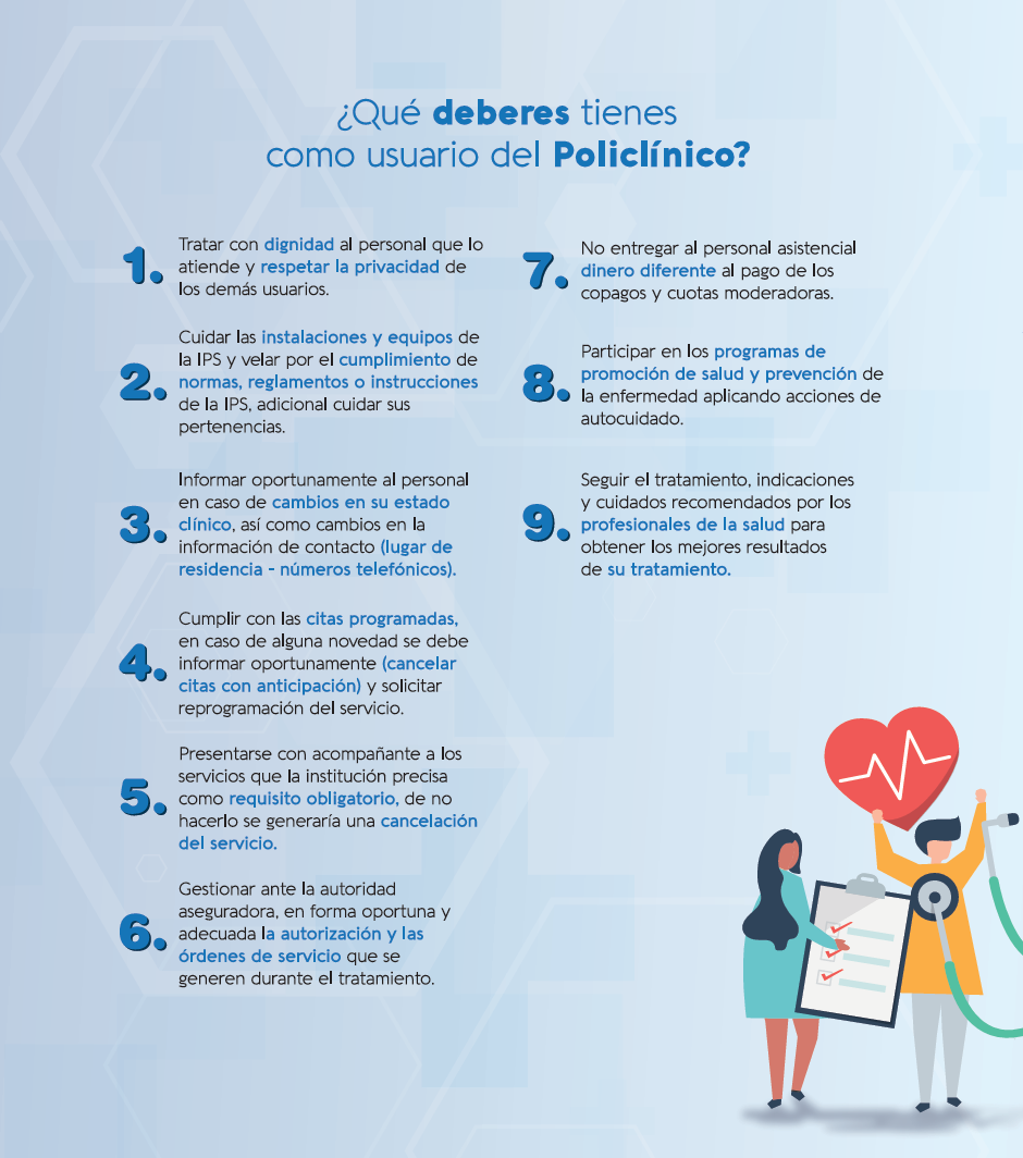 Imagen sobre deberes del usuario